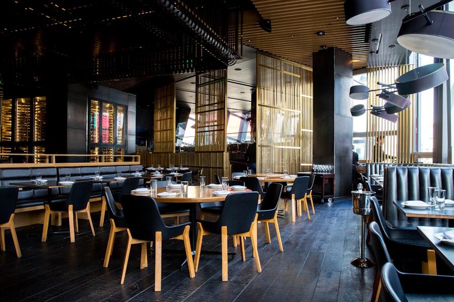 Warm candlelit dining room interior at Ember