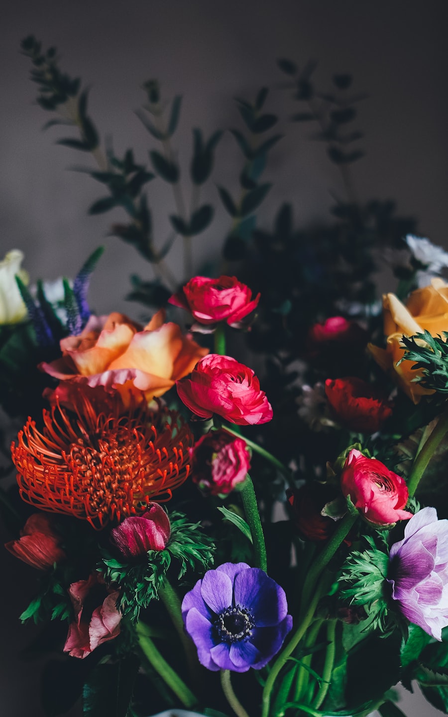 Beautiful floral arrangement in a home setting